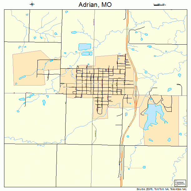 Adrian, MO street map