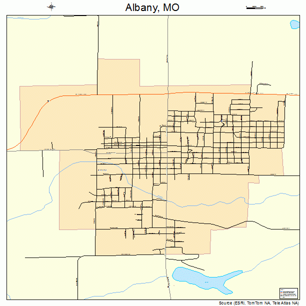 Albany, MO street map