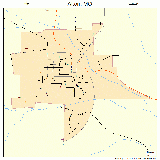 Alton Missouri Street Map 2900964