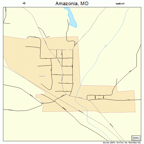 Amazonia, MO street map