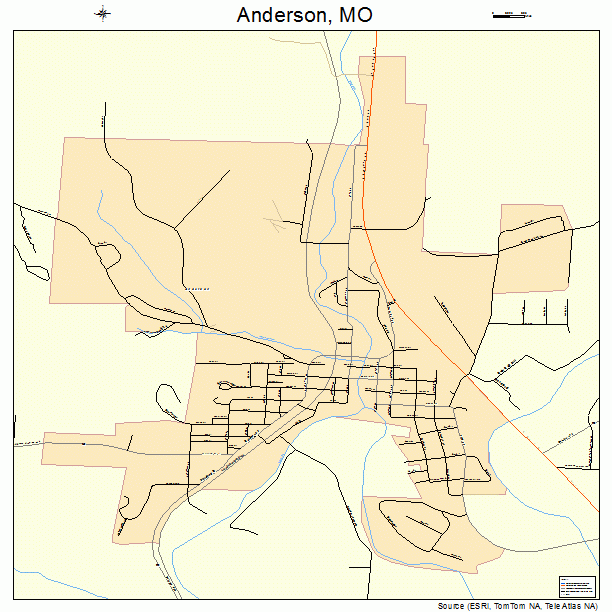 Anderson, MO street map