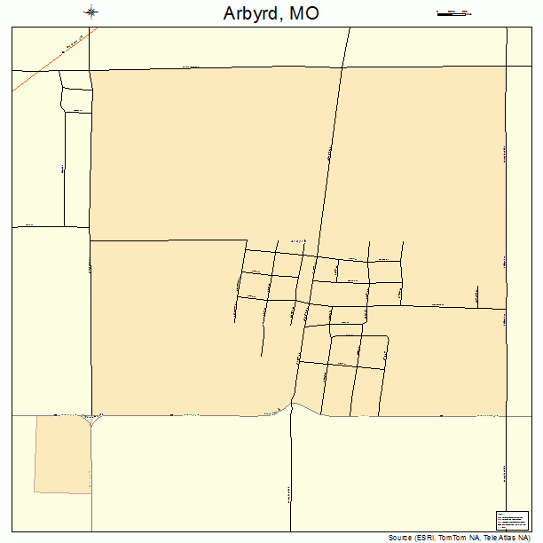 Arbyrd, MO street map