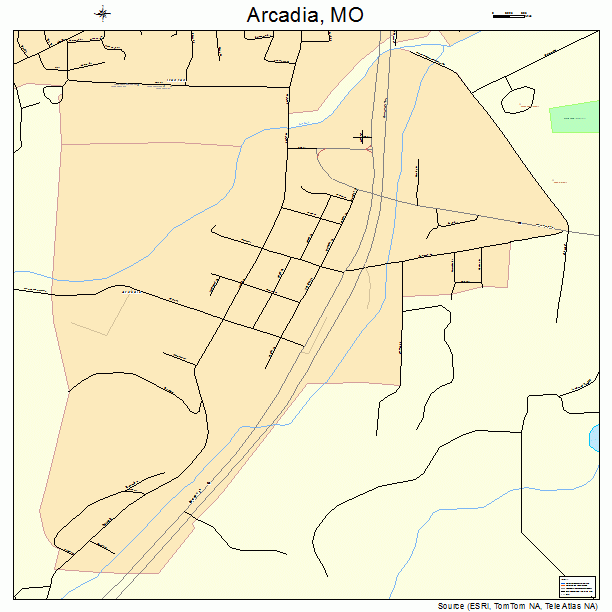 Arcadia, MO street map