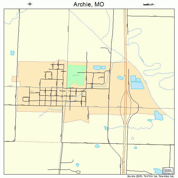 Archie, MO street map