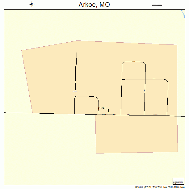 Arkoe, MO street map