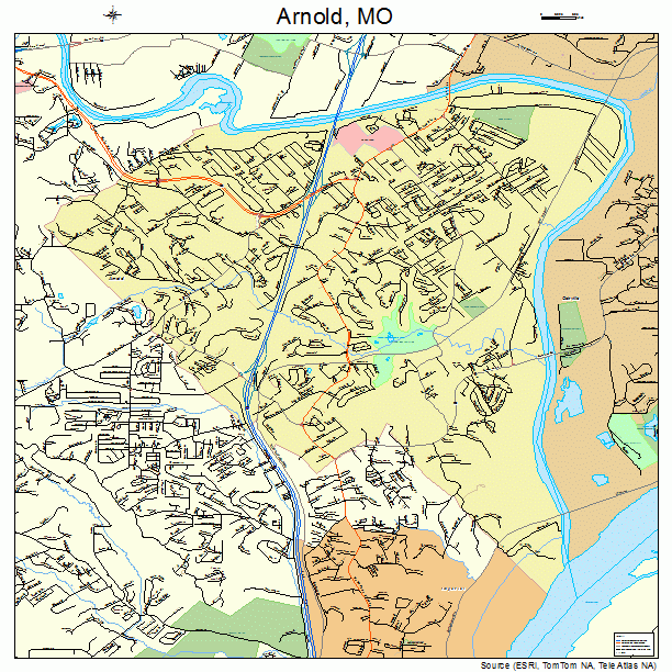 Arnold, MO street map