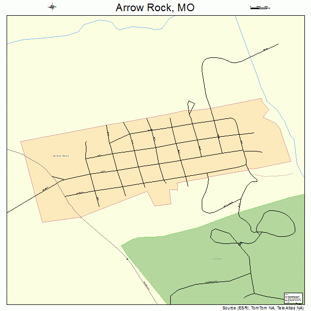 Arrow Rock, MO street map