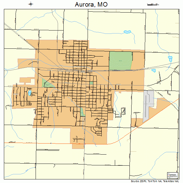 Aurora, MO street map