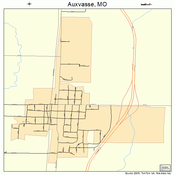 Auxvasse, MO street map