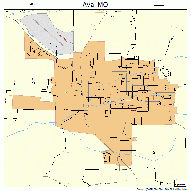 Ava, MO street map