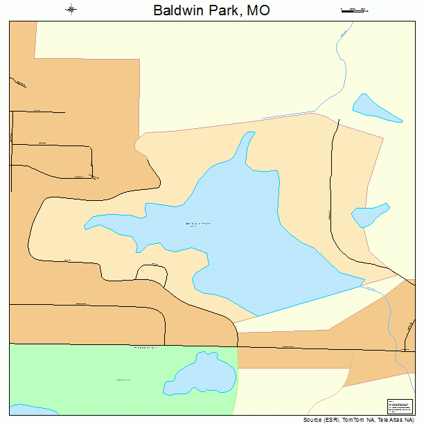 Baldwin Park, MO street map