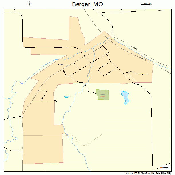 Berger, MO street map