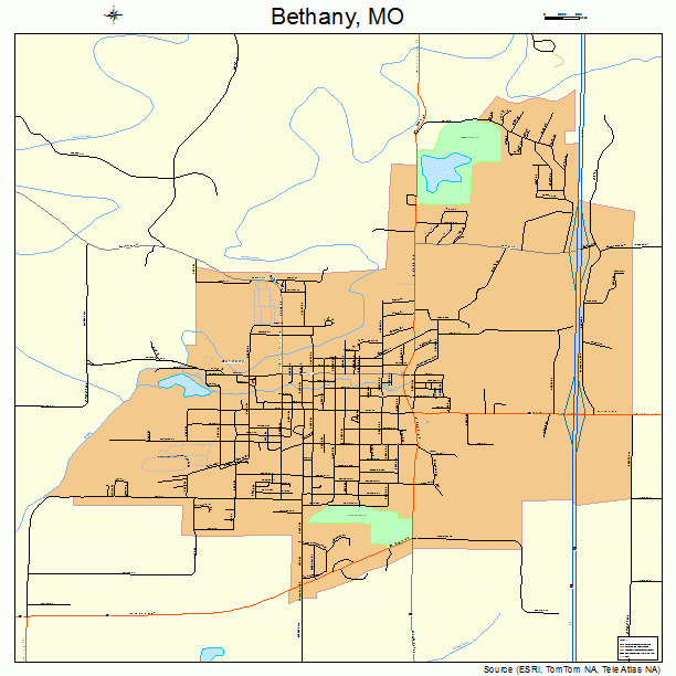 Bethany, MO street map