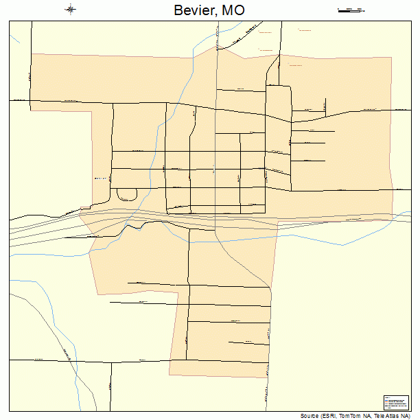 Bevier, MO street map