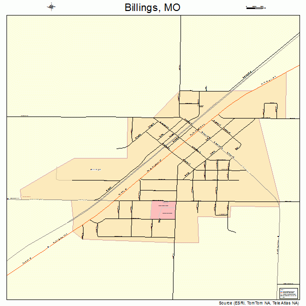 Billings, MO street map