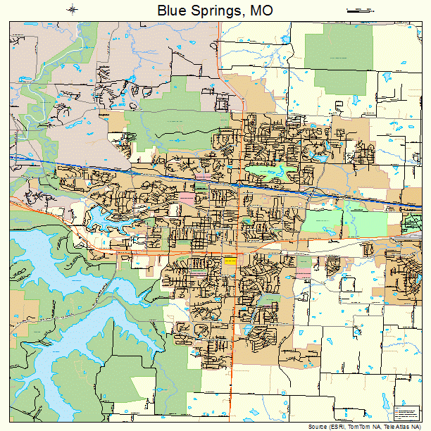 Blue Springs, MO street map