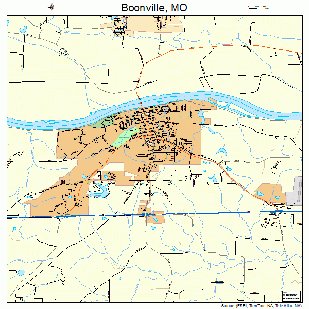 Boonville, MO street map