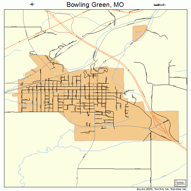 Bowling Green, MO street map