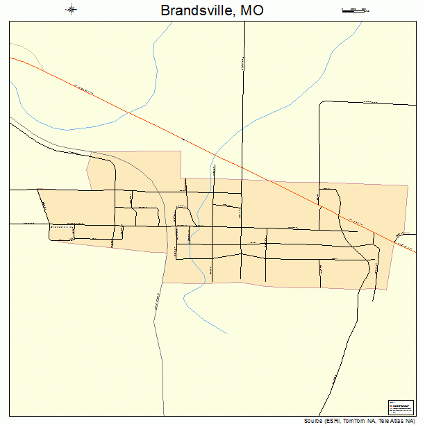 Brandsville, MO street map