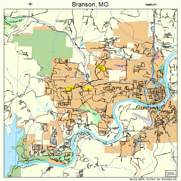 Branson, MO street map