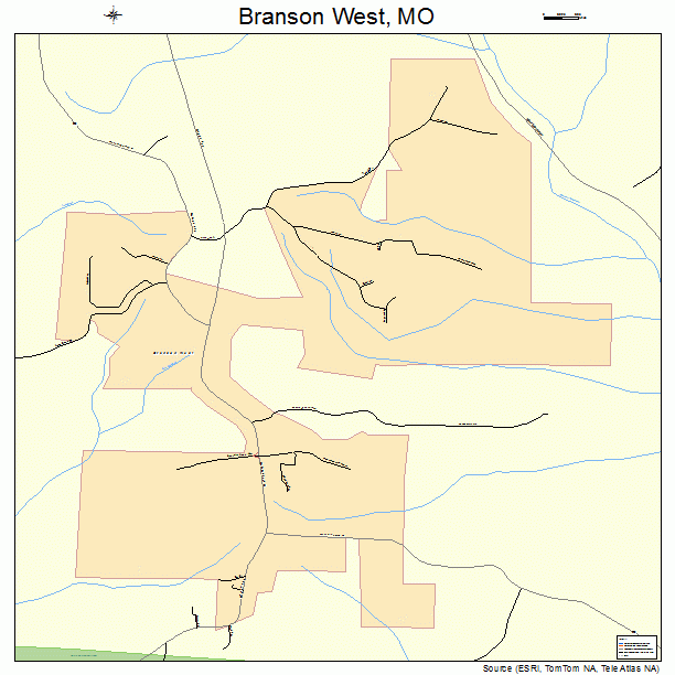 Branson West, MO street map