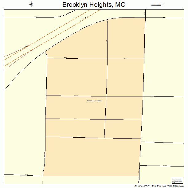 Brooklyn Heights, MO street map