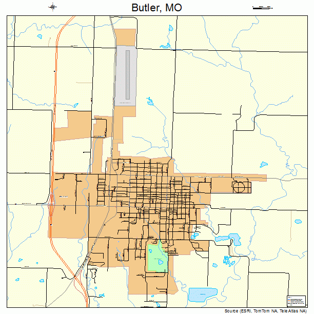 Butler, MO street map