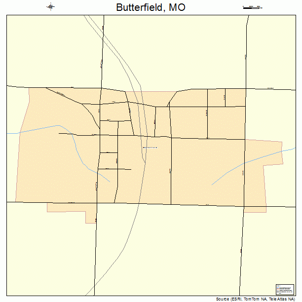 Butterfield, MO street map