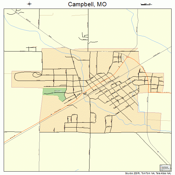 Campbell, MO street map