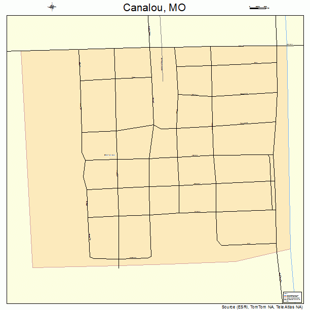 Canalou, MO street map