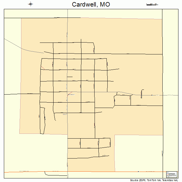 Cardwell, MO street map