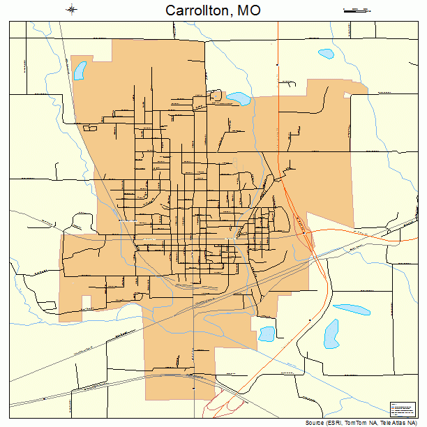 Carrollton, MO street map
