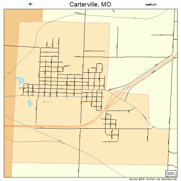 Carterville, MO street map