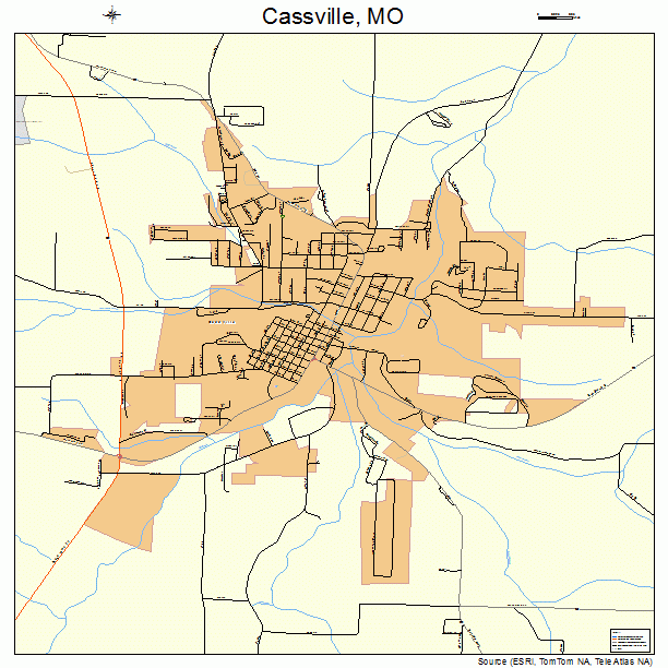 Cassville, MO street map