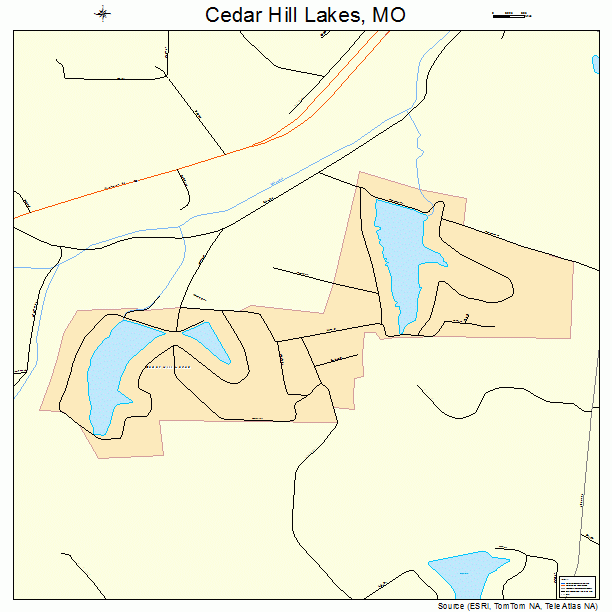 Cedar Hill Lakes, MO street map