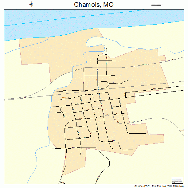 Chamois, MO street map