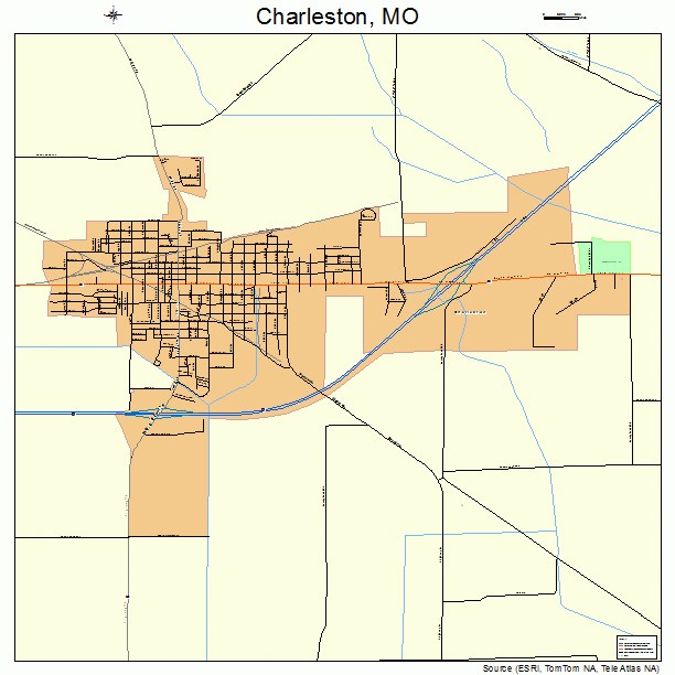 Charleston, MO street map