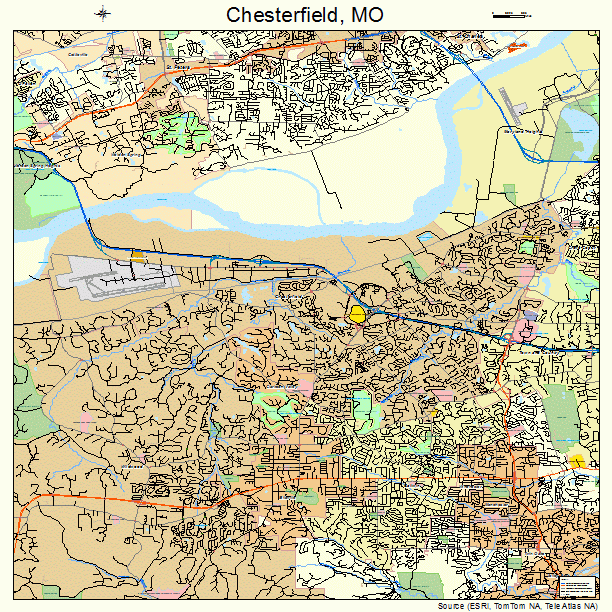 Chesterfield, MO street map