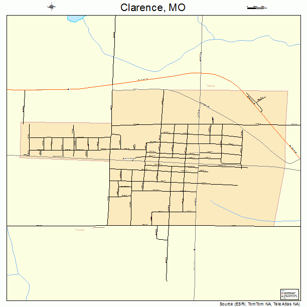 Clarence, MO street map