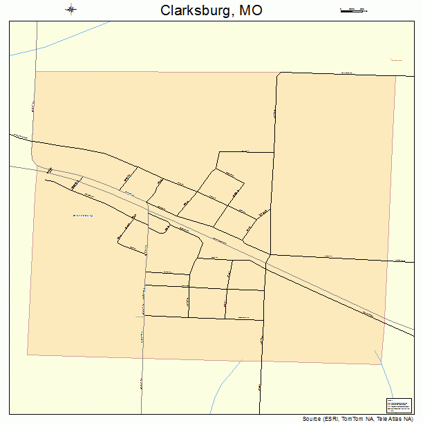 Clarksburg, MO street map