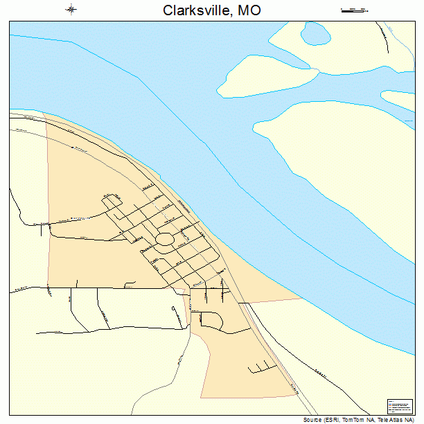 Clarksville, MO street map