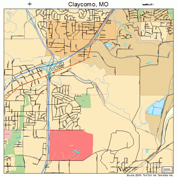 Claycomo, MO street map