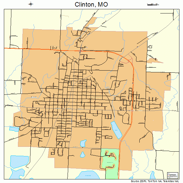 Clinton, MO street map