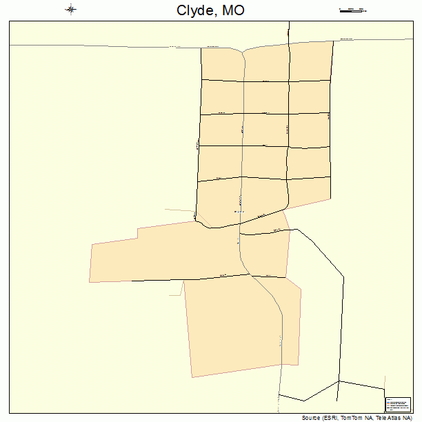 Clyde, MO street map