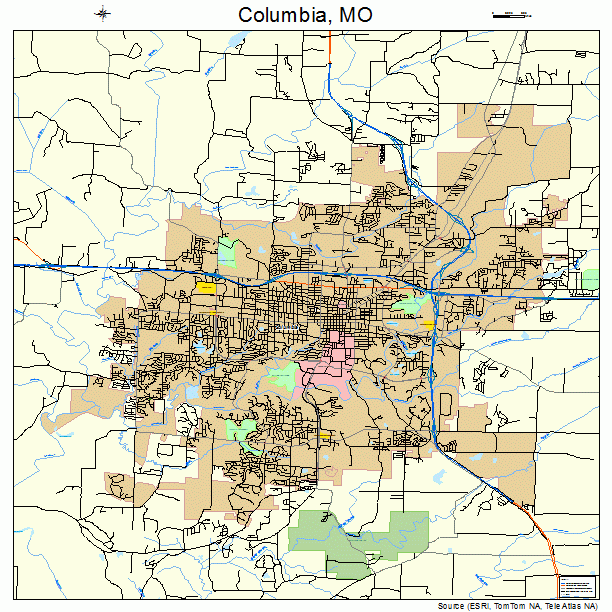 Columbia, MO street map