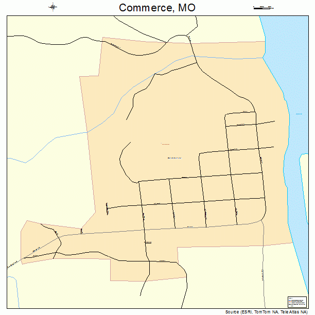 Commerce, MO street map