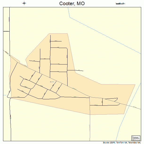 Cooter, MO street map