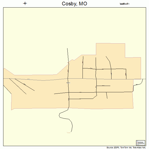 Cosby, MO street map