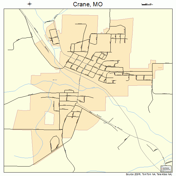 Crane, MO street map