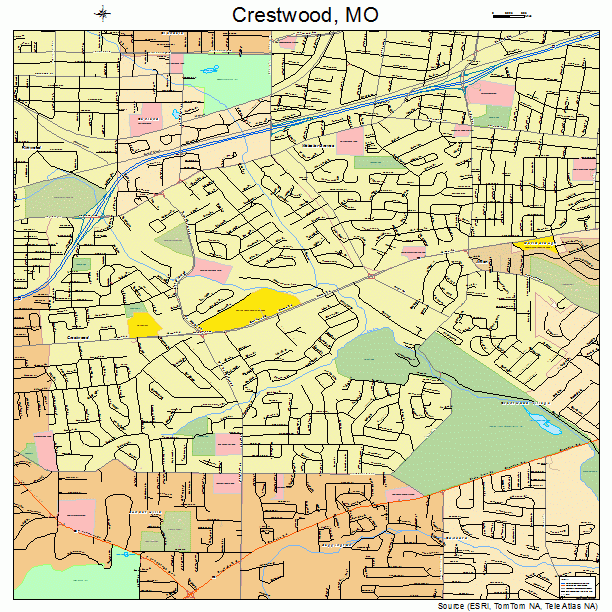 Crestwood, MO street map